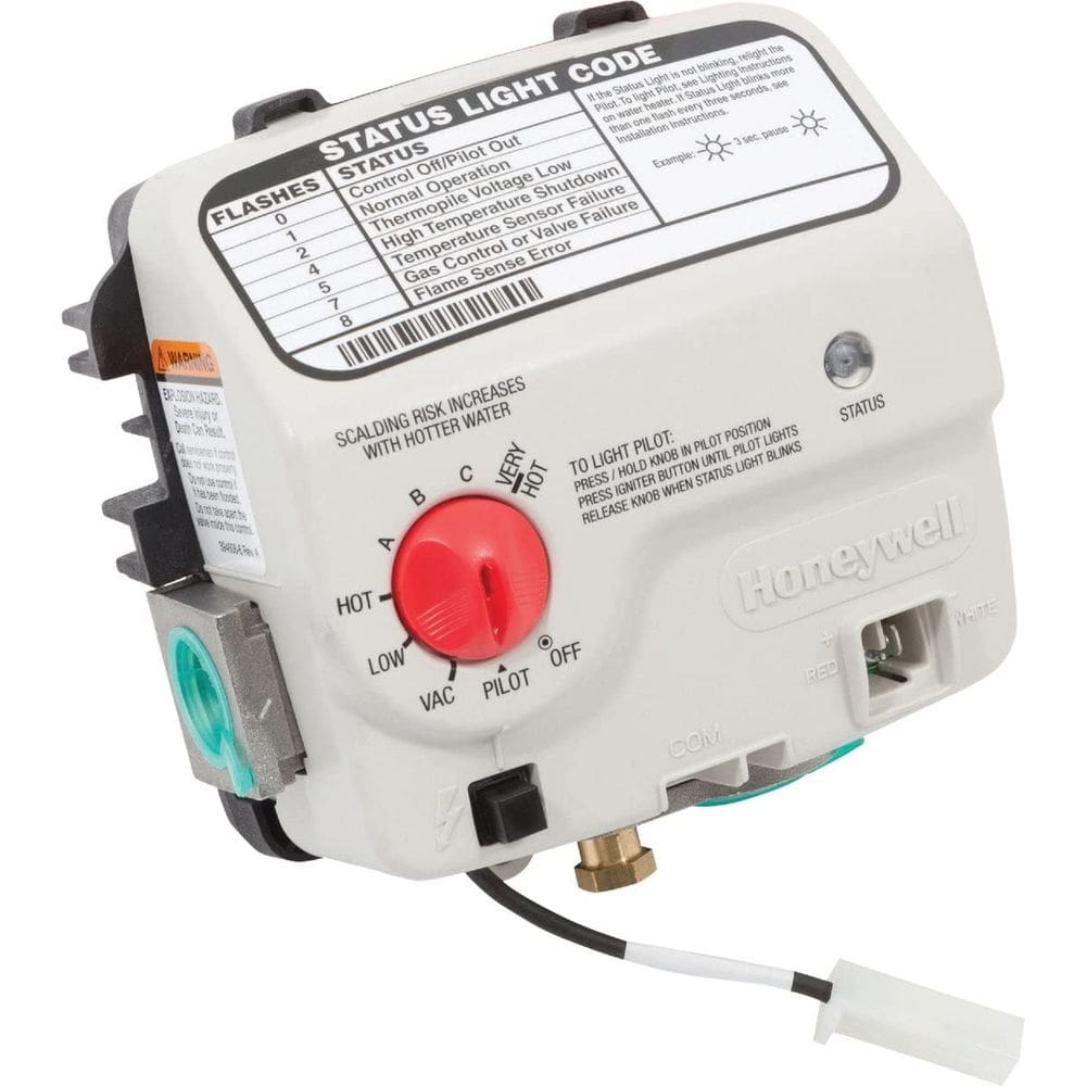 Válvula de controle de gás para aquecedor de água Reliance, propano líquido