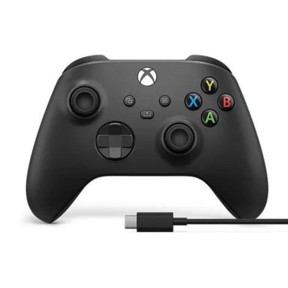 Controle Sem Fio + Cabo Usb Xbox Series S X One PC Preto