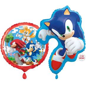 Conjunto de balões Sonic The Hedgehog Foil, conjunto de 2 multicoloridos