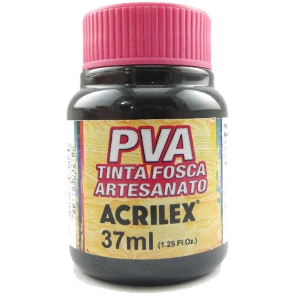Tinta Acrilex Fosca Artes. 37 Ml 520 Preto