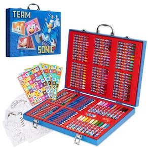 Conjunto de desenho Sonic The Hedgehog, lápis de cor, mais de 130 unidades
