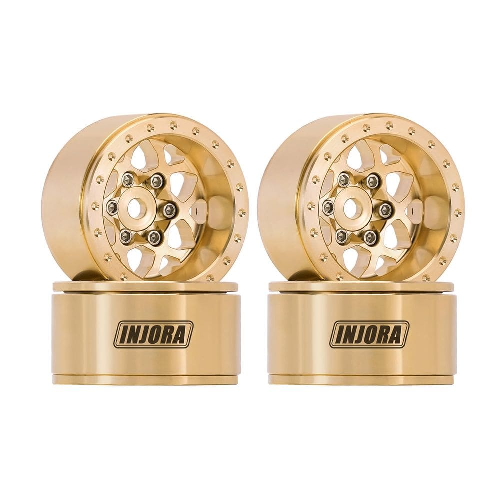 Roda INJORA 1.0 Brass Beadlock para TRX4M Ascent18 SCX24 FCX24