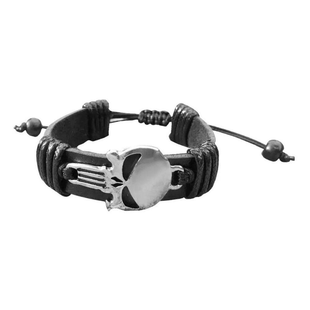 Pulseira Couro Justiceiro The Punisher Marvel Geek