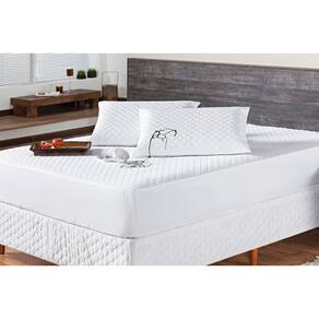 Protetor Colchão 1,88m x 1,38m x 25cm Poliéster Impermeável