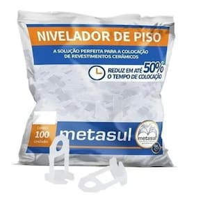 Nivelador De Piso 2mm Incolor 100 Peças Metasul