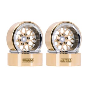 Roda RC INJORA ModuWheel 1.3 Negative Offset em latão e alumínio