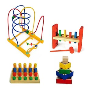 Jogos Aramado Montanha Russa Plástico 4 em 1 - 27x21x30 cm