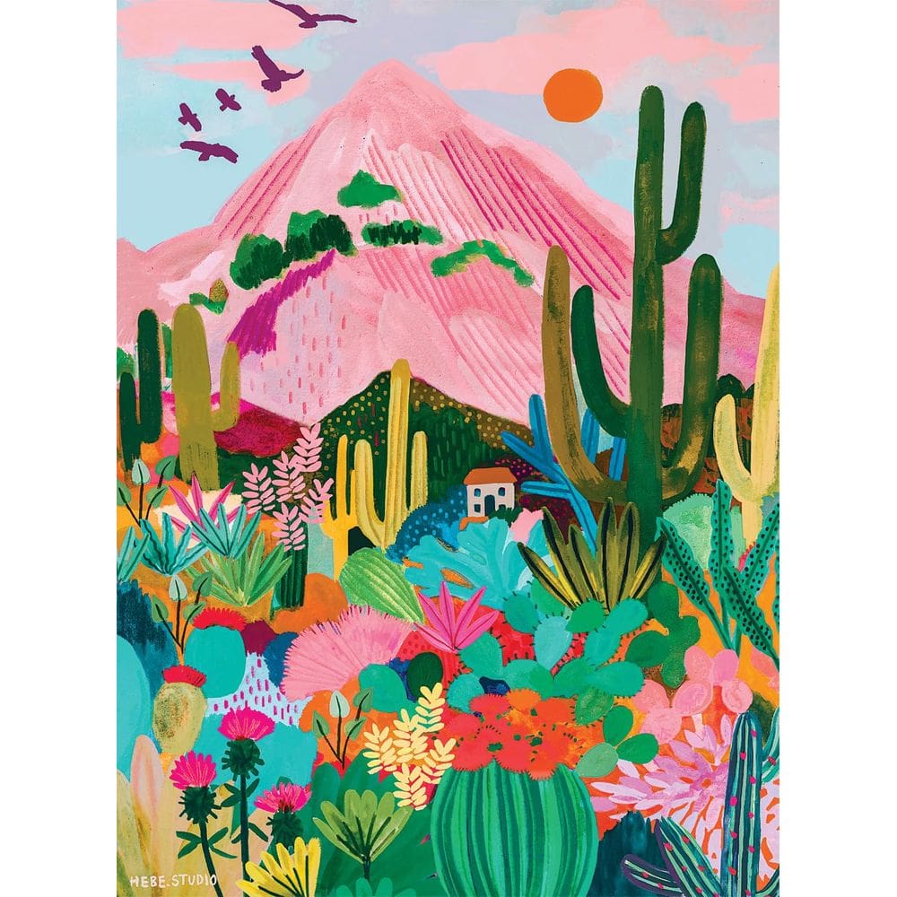 Quebra-cabeça Buffalo Games Hebe Studio Cactus Mountain AZ 1000 unidades