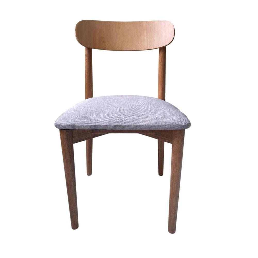 Kit 2 Cadeiras Ale Assento Estofado no Linho de Madeira Maciça Mel