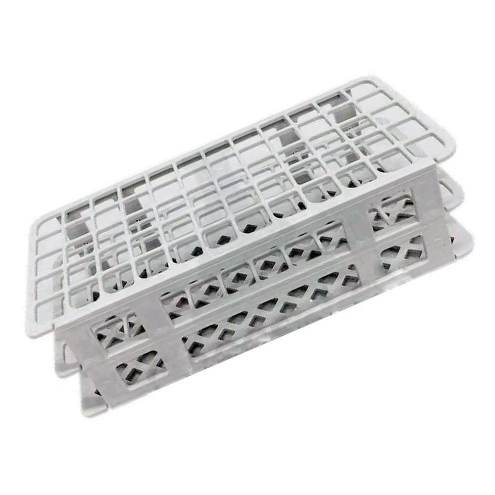 Estante Plástica Cor Branca Com 60 Furos Para Tubos 16Mm