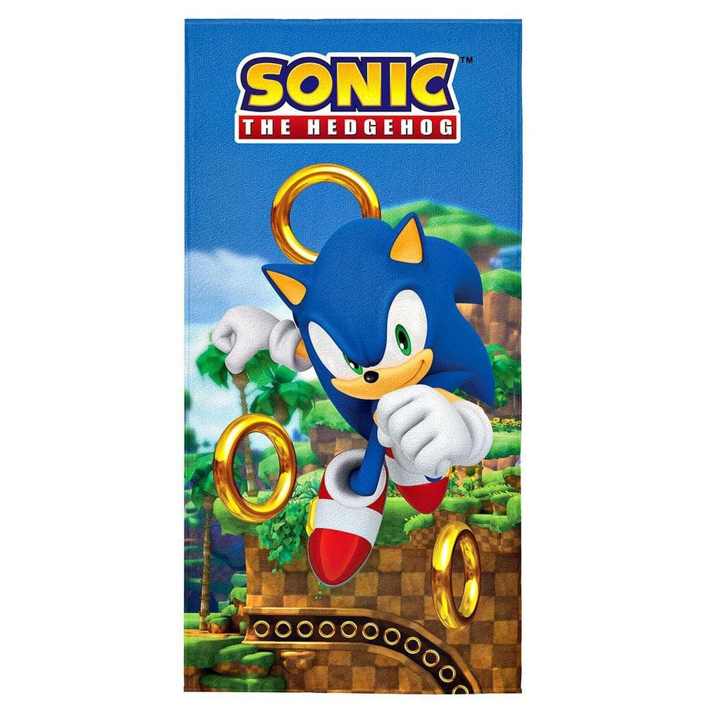 Toalha de Banho Estampado Sonic 1,40 x 70 cm