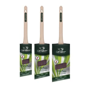 Kit 3 Pincel Trincha Angular Recorte Profissional 704 Condor