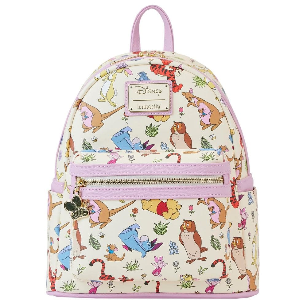 Mini mochila Loungefly Disney Winnie the Pooh Eeyore AOP