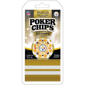 Fichas de pôquer Masterpieces Casino NFL Pittsburgh Steelers x20