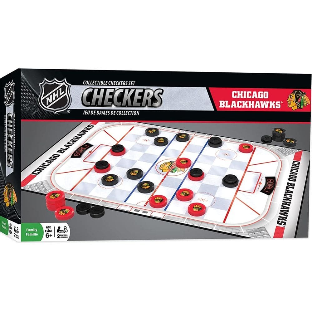 Jogo de tabuleiro de damas MasterPieces NHL Chicago Blackhawks