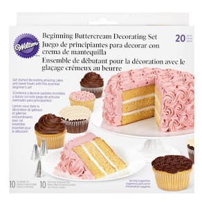 Kit de decoração de bolos Wilton Beginning Buttercream de 20 peças