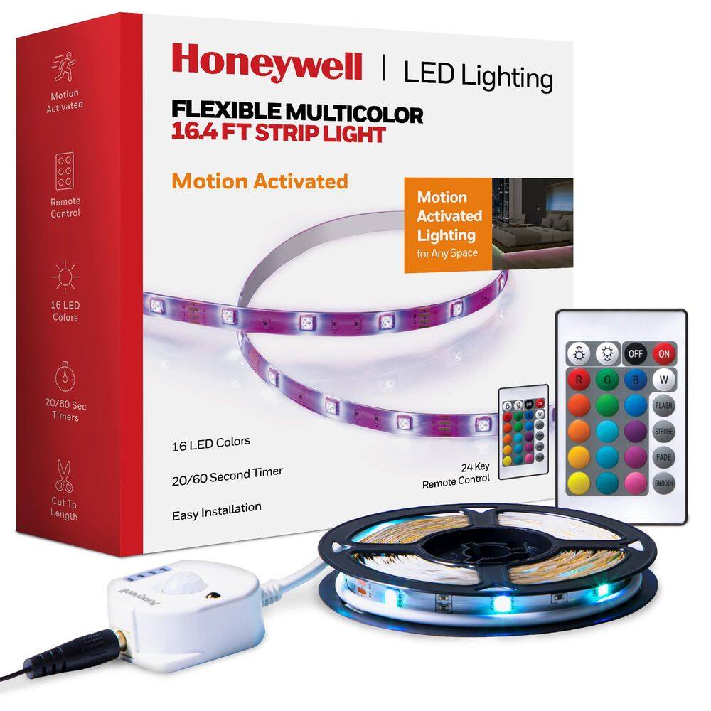 Luz de faixa LED Honeywell 5m com mudança de cor RGB com controle remoto