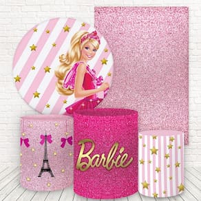 Kit 2 Painéis E Capas 3D Sublimado Barbie Fkpc-666