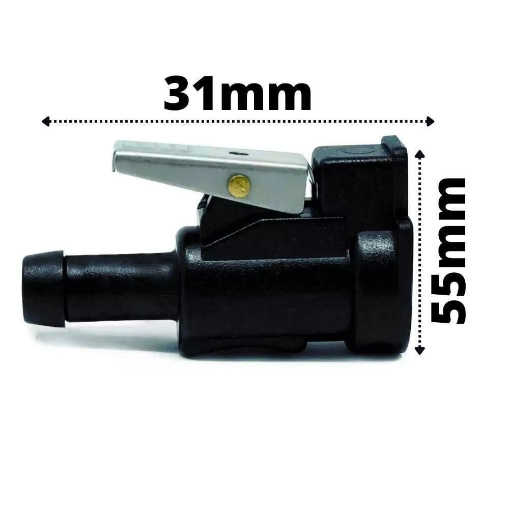 Conector Fêmea Para Mangueira De Combústivel Motor Popa 3/8`