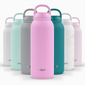 Garrafa de água Ello Cooper Twist 1.2L em aço inoxidável rosa