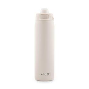 Garrafa de água Ello Pop & Fill 650 ml de creme de aço inoxidável