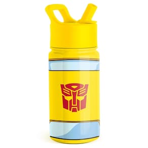 Garrafa de água Simple Modern Transformers Kids 414ml com canudo