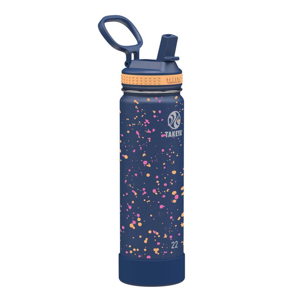 Garrafa de água Takeya Actives com tampa de palha 650ml Cool Ray