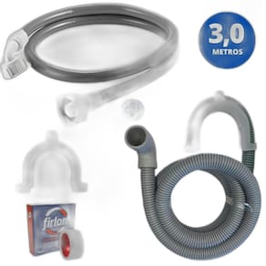Mangueira Entrada + Saída Água Máquina Lavar Universal 3M