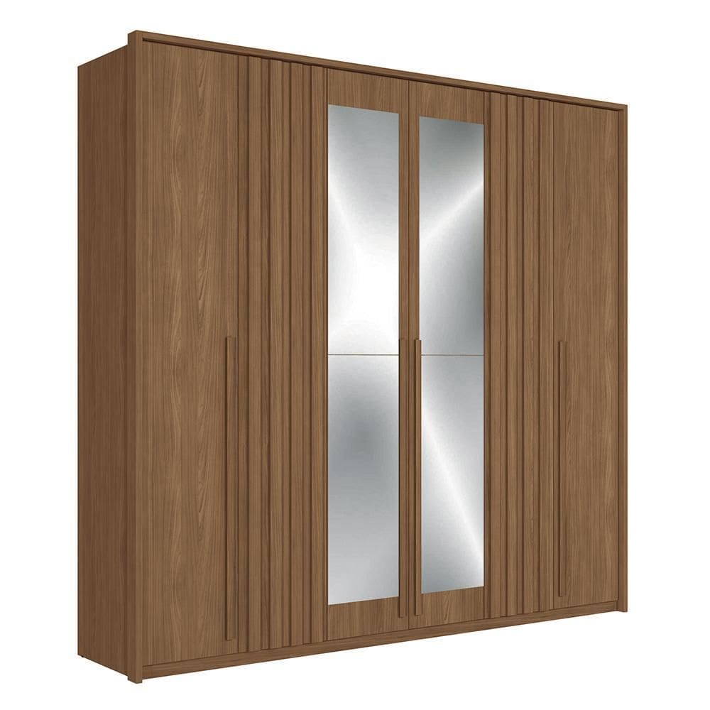 Guarda Roupa Casal Coimbra 6 Portas com Espelho - Santos Andirá