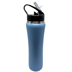 Garrafa Squeeze Azul Claro Inox Térmica Água 600 mL