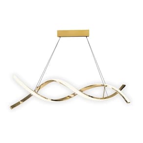 Lustre Luminaria Pendente DNA Espiral Molecular 36W Luxo Sala Moderna Decoraçao Mesa Teto