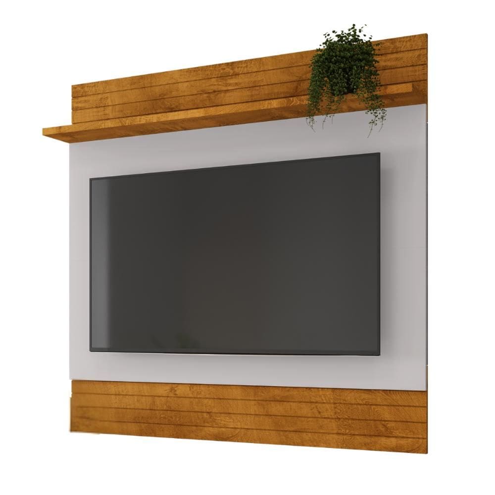 Painel Aruana TV 65 Pol Naturalle Off White Móveis Bechara