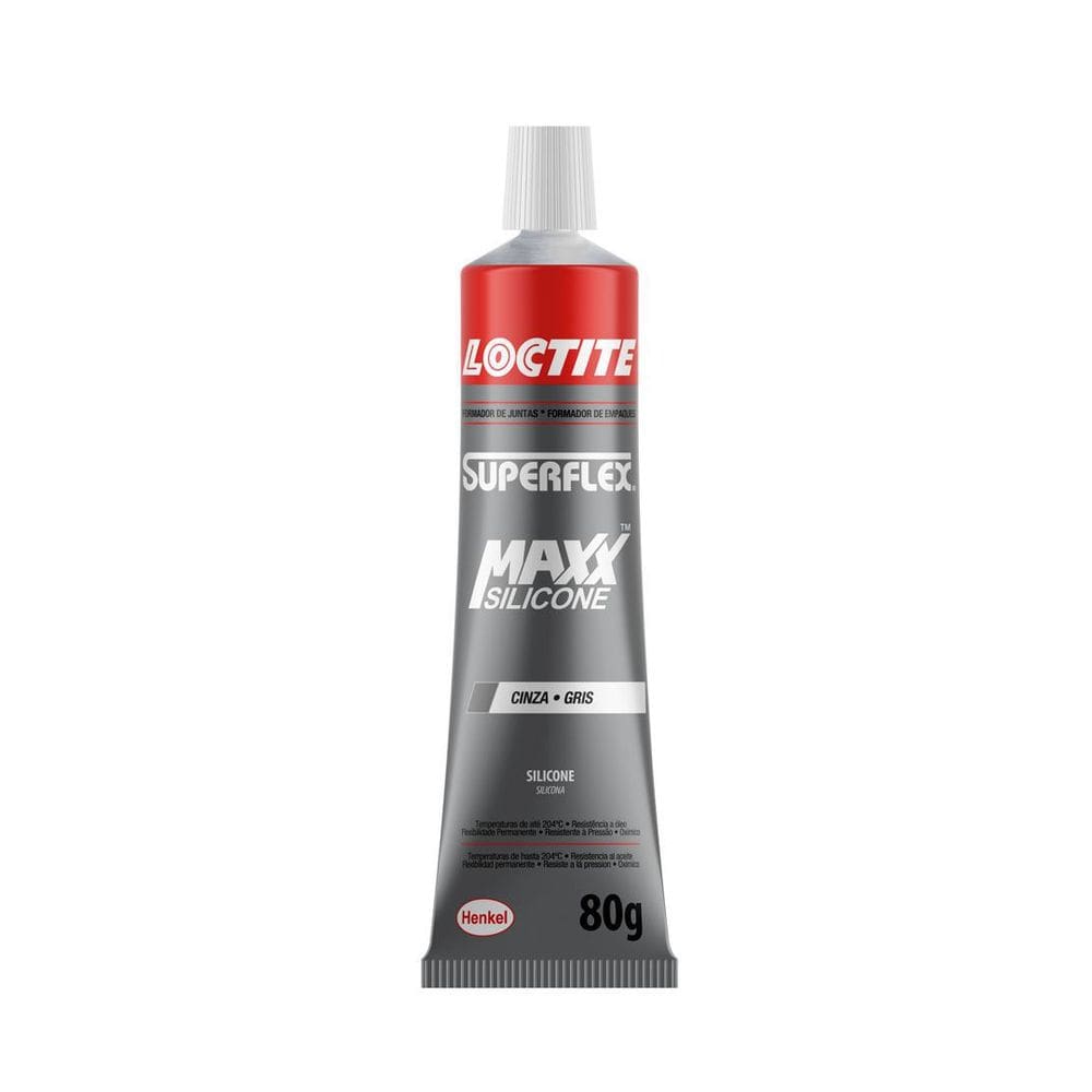 Silicone Vedante Oximico Loctite Superflex Maxx Cinza 80G