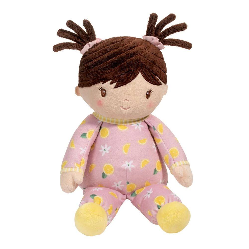 Boneca de pelúcia Douglas Lainey Lemon com macacão com estampa de limão de 13 cm