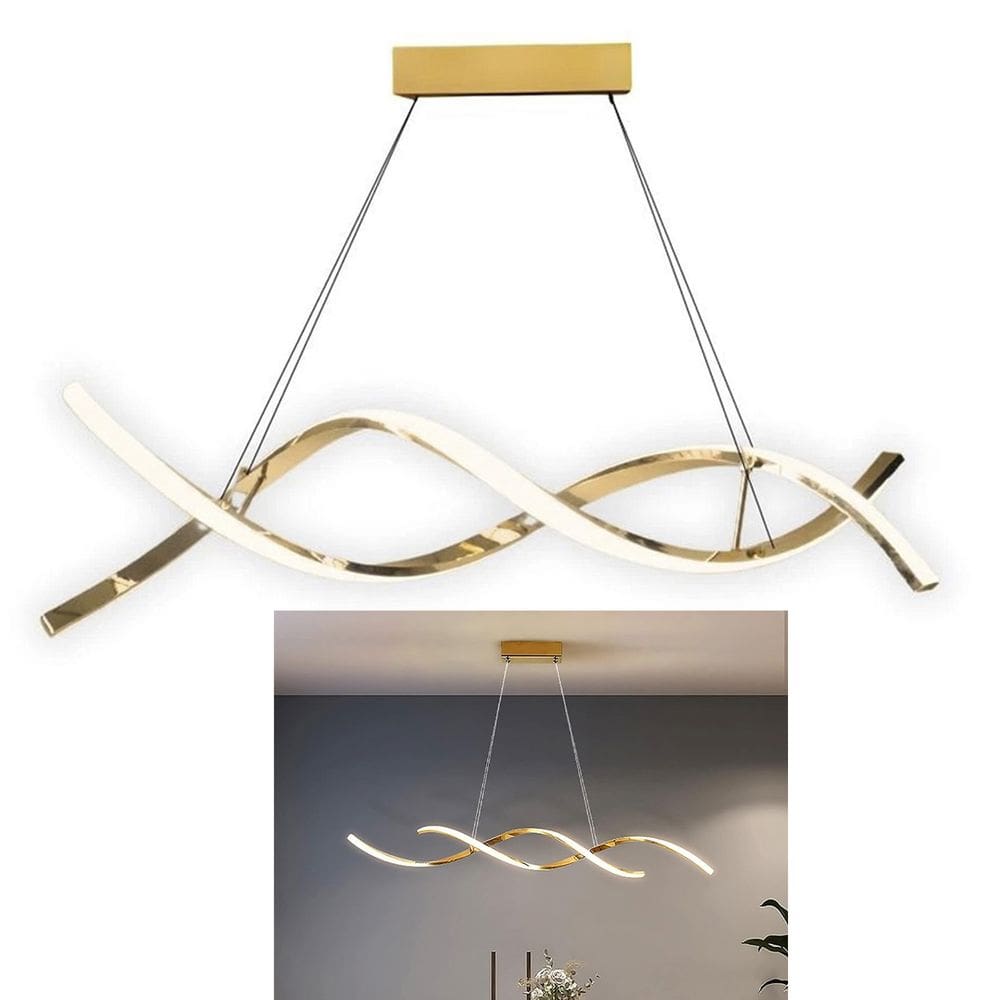 Lustre Luminaria Pendente Molecular DNA 36W Iluminaçao Moderna Espiral Luxo Decoraçao