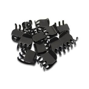 36 Presilha Piranha Para Prender Cabelo Tridente Média Preto