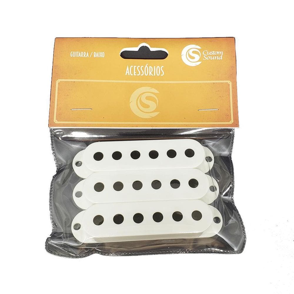 Capa Captador Custom Sound Single 50Mm Cor Branco 3 Unidades