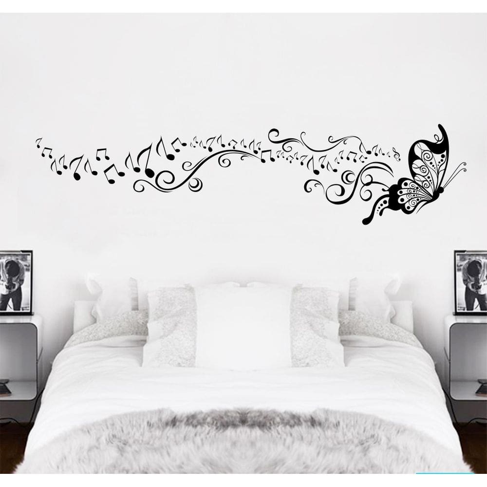 Adesivo Decorativos Borboleta Nota Musical Com 2 Metros