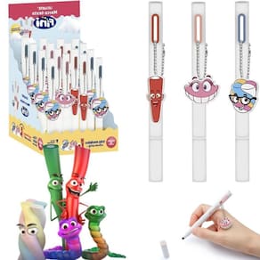Kit Escolar 3 Caneta Marca Texto Com Pingente Fini