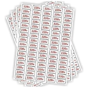 Etiquetas Adesivo De Voltagem 80 Unidades Tomada 220V