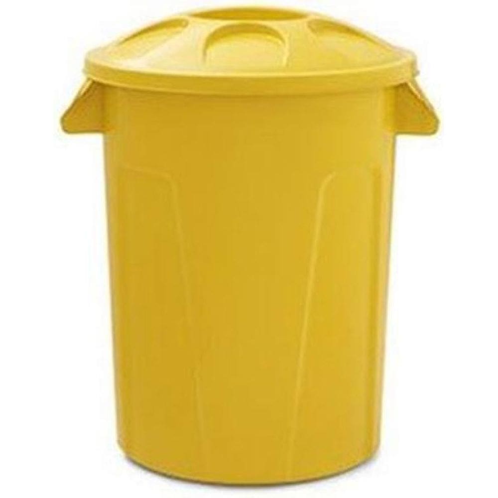 Cesto Balde Plástico Para Lixo 100 Litros - Amarelo