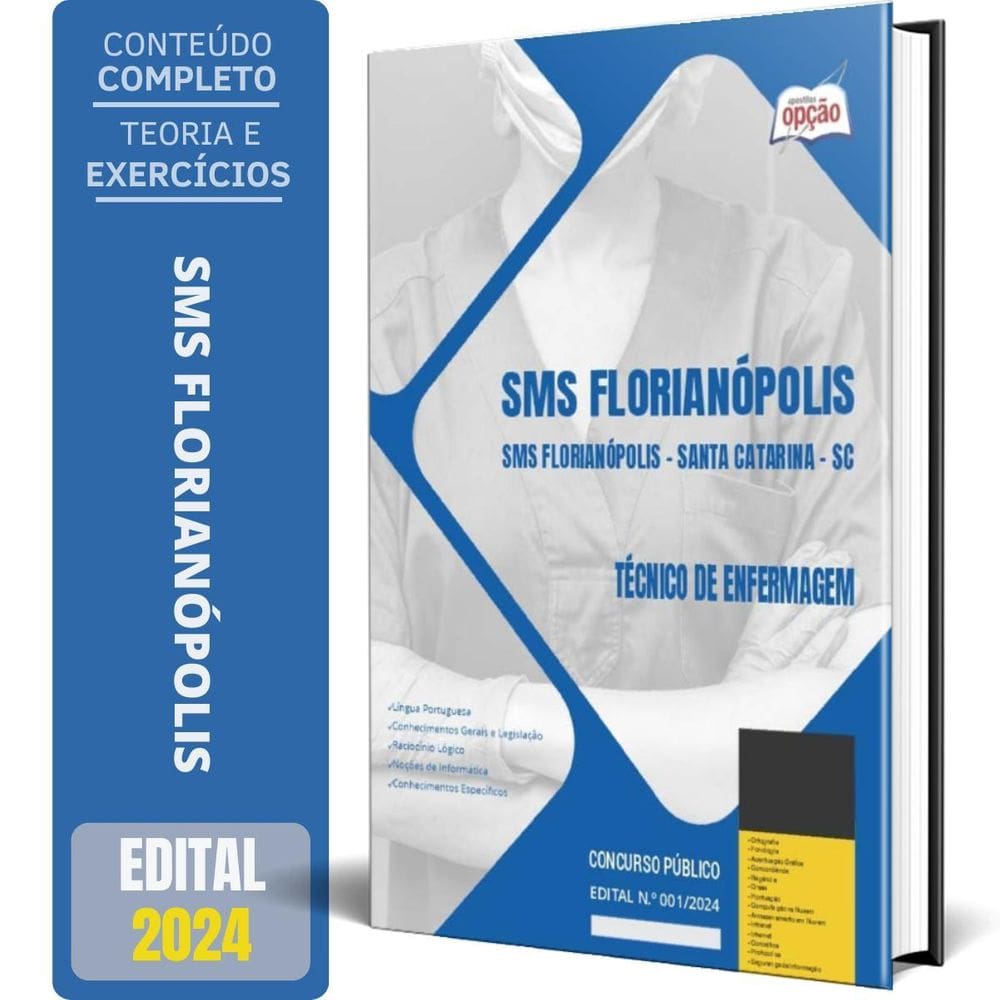 Apostila Sms Florianópolis Sc 2024 - Técnico De Enfermagem