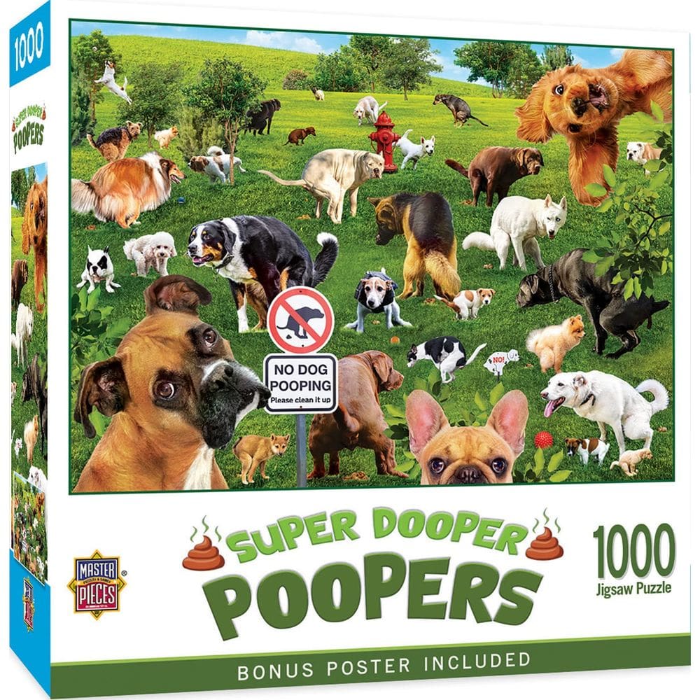 Obras-primas do quebra-cabeça Super Dooper Poopers 1000 peças