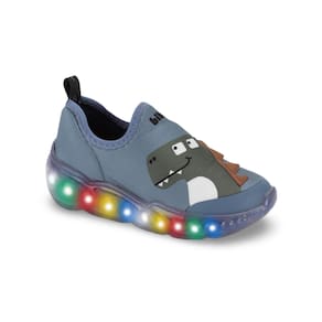 Tênis Infantil de Luz Menino Bibi Roller Celebration 3.0 Azul de Dino