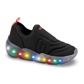 Tênis Infantil de Luz Bibi Roller Celebration 3.0 Preto Laranja
