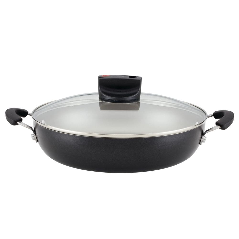 Antiaderente Pan Farberware Smart Control com tampa 28 cm preta