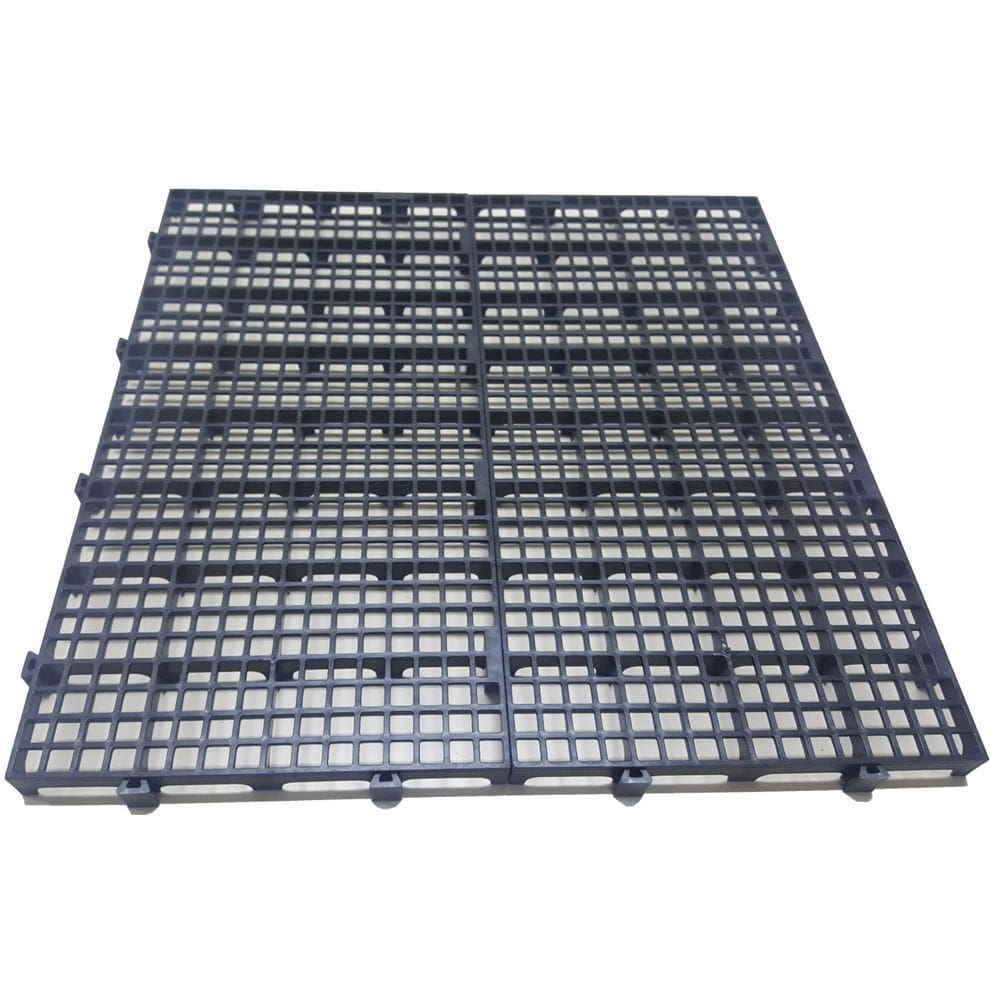 Kit 25 Pisos Plástico Preto Estrado Pallet Palete 50X25Cm