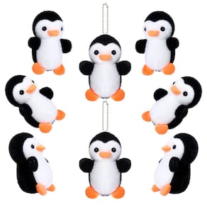 Chaveiro de pelúcia Skylety Penguin, bicho de pelúcia, 10 cm, 8 unidades
