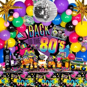 Decorações de festa HJINGY, tema dos anos 80 e 90 com rádio inflável e