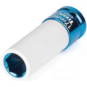 Soquete Titan 21091, unidade de 1/2 polegada x porca profunda de impacto de 17 mm que não estraga